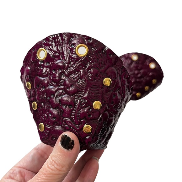 Purple Skeleton Leather Toe Guards for Roller Skates Toe Caps - Picture 3 of 12